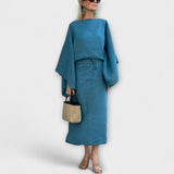 Dana - Kimono kleita, izgatavota no lina un kokvilnas