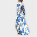 Nerīna - Eleganta ziedu maxi kleita