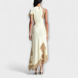 Margarita - Maxi kleita iš satino ir nėrinių akcentų