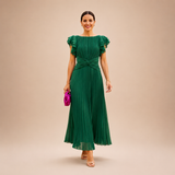 Sarma – Eleganta plisēta maxi kleita ar savērptu vidukli