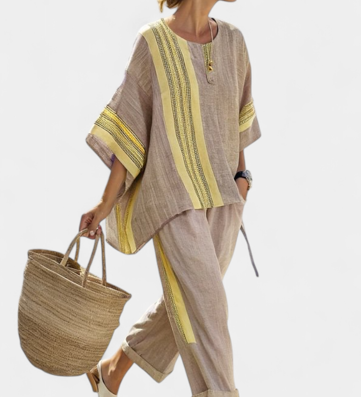 Vējūne – boho stila lina un bambusa komplekts