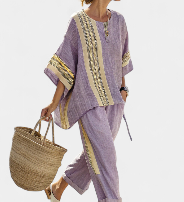 Vējūne – boho stila lina un bambusa komplekts
