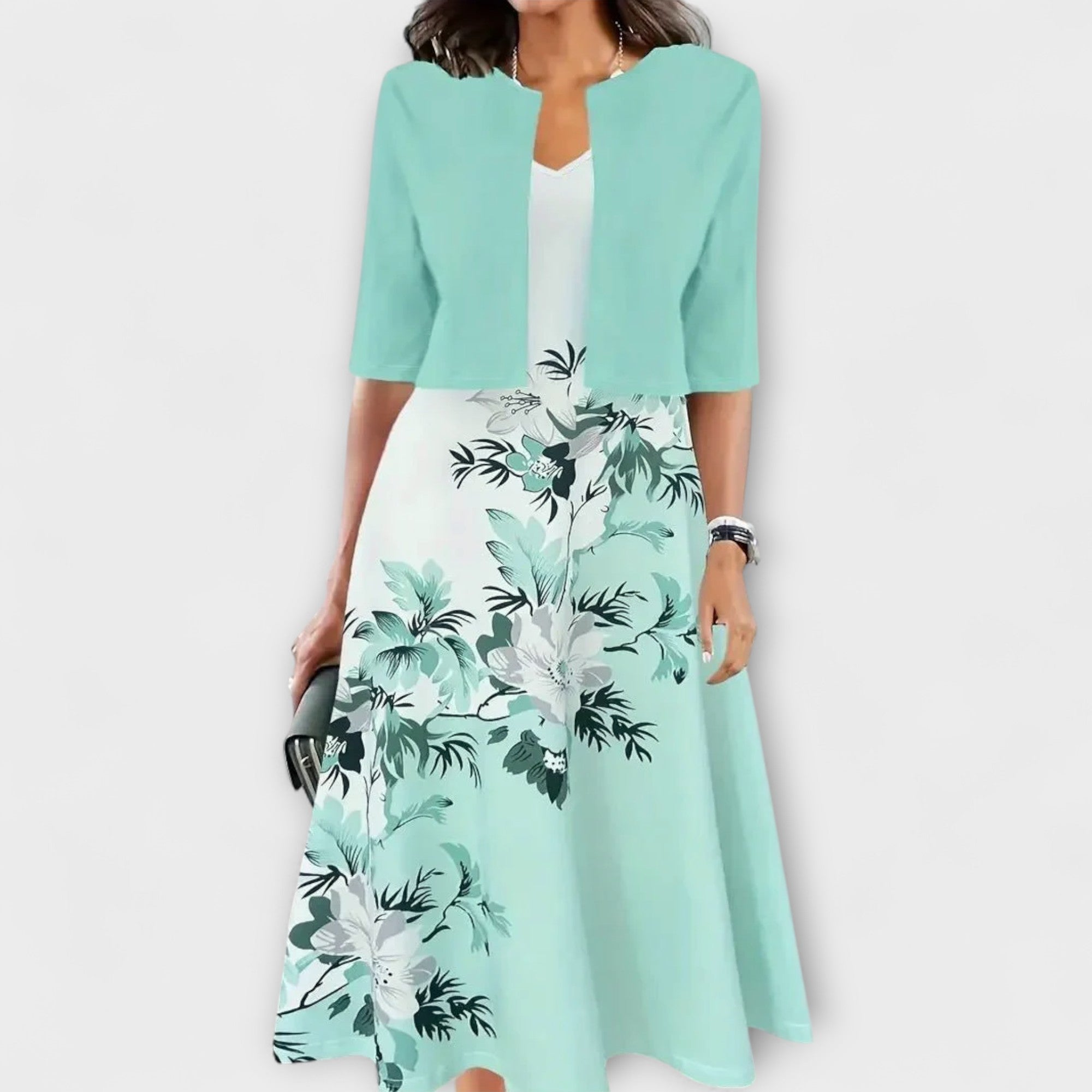 Sieviešu midi kleita ar žaketi