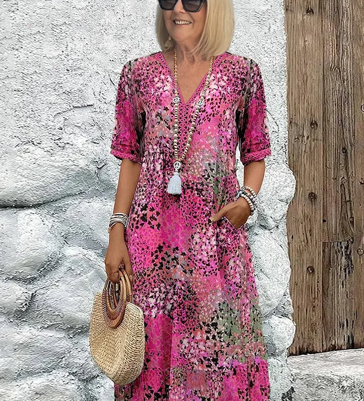Gita – Spilgta midi kleita, eleganti maskējot vēderu