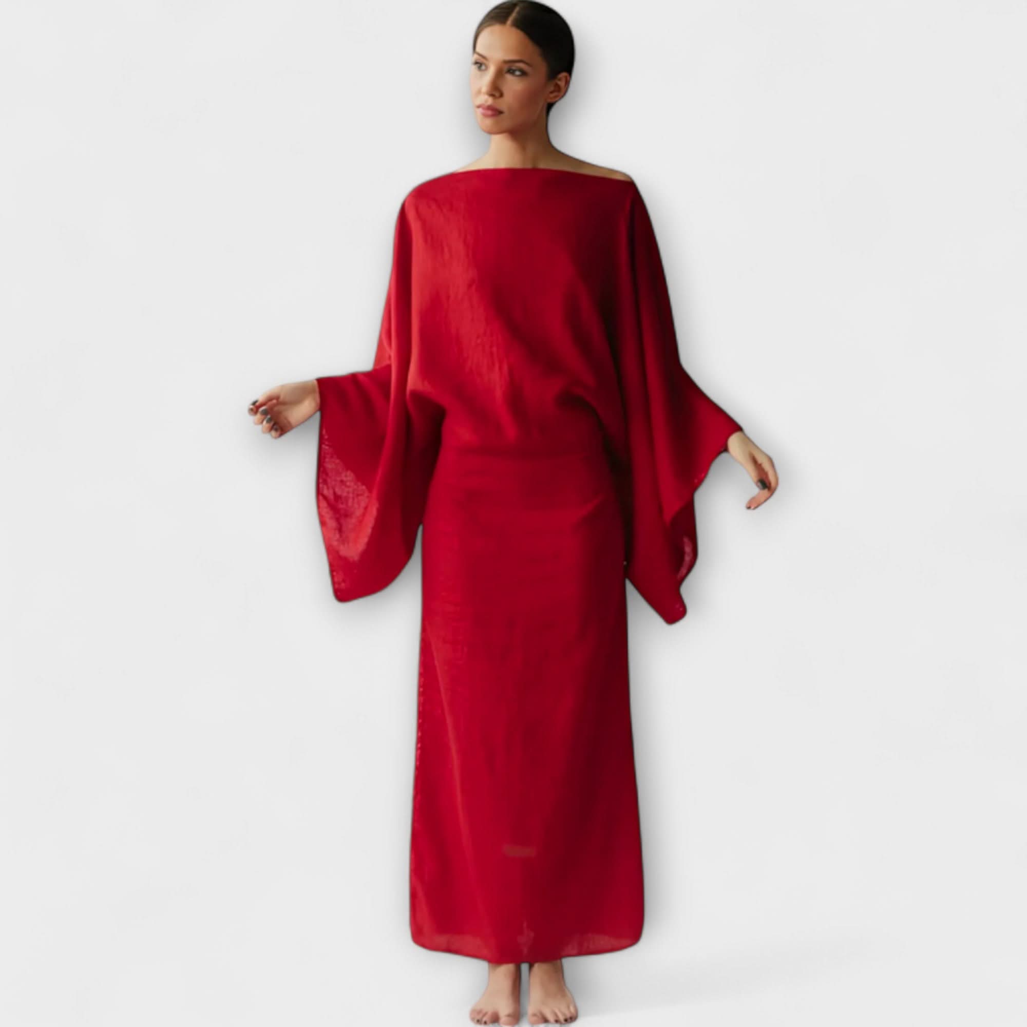 Dana - Kimono kleita, izgatavota no lina un kokvilnas